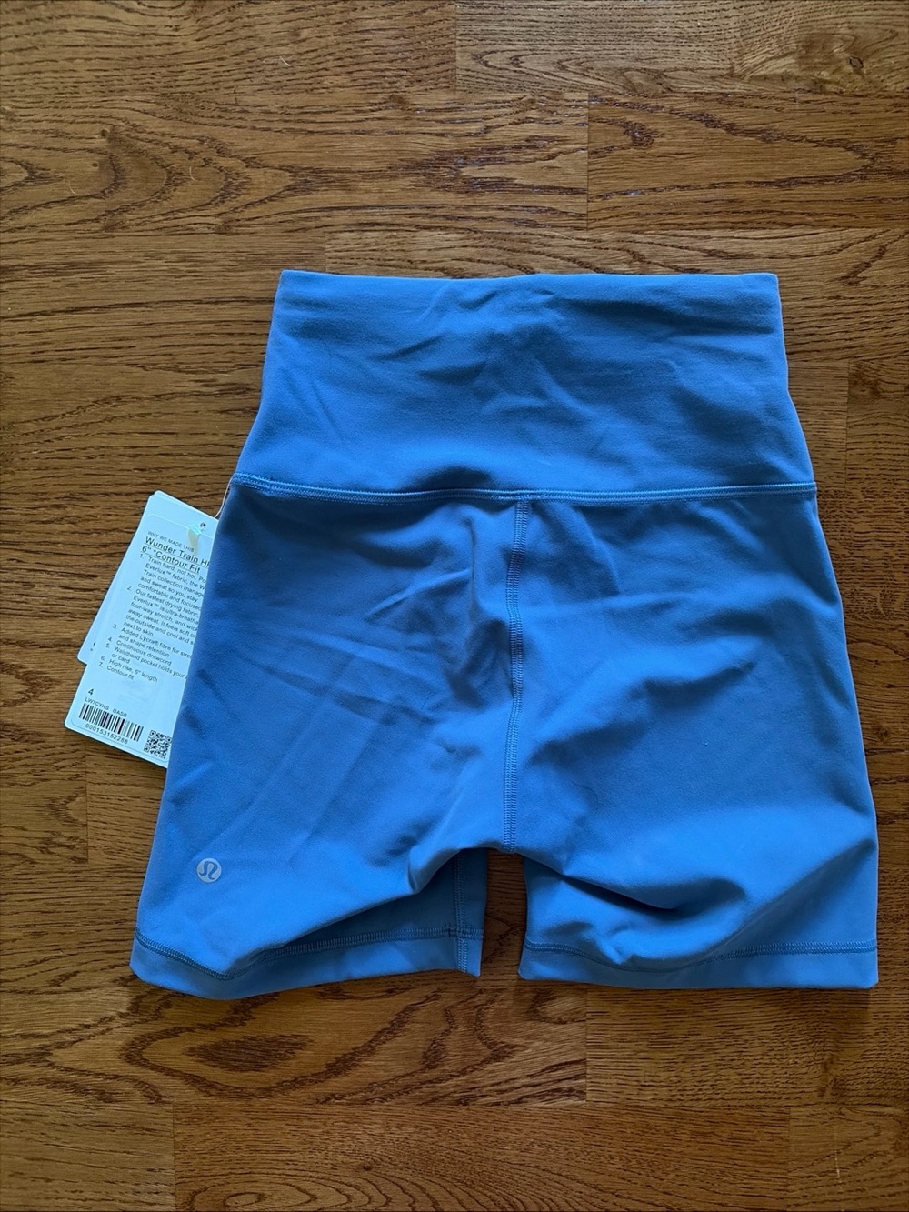 NWT Lululemon Wunder Train HR Contour Fit Shorts 6" Women Oasis Blue 4 Bike - Picture 4 of 5